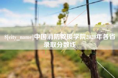 那曲中国消防救援学院2020年各省录取分数线