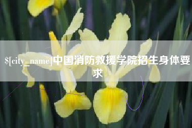那曲中国消防救援学院招生身体要求