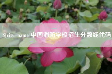 那曲中国消防学校招生分数线代码