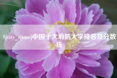 那曲中国十大消防大学排名及分数线