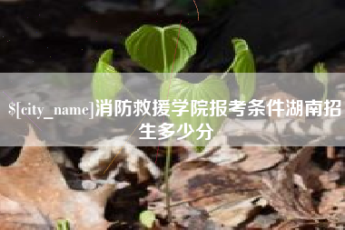 那曲消防救援学院报考条件湖南招生多少分