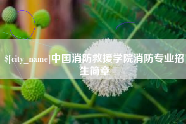 那曲中国消防救援学院消防专业招生简章