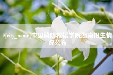 那曲中国消防救援学院湖南招生情况公布