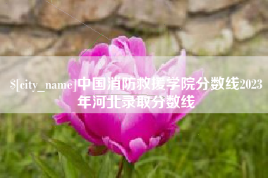 那曲中国消防救援学院分数线2023年河北录取分数线