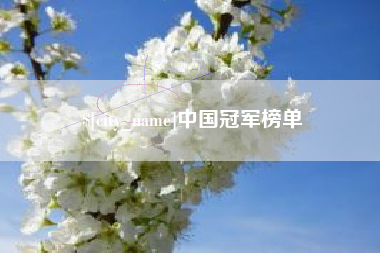 那曲中国冠军榜单