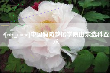 那曲中国消防救援学院山东选科要求