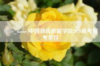 那曲中国消防救援学院2020高考报考条件